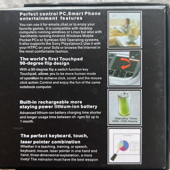 Rii mini - mini wireless keyboard mouse presenter combo with laser pointer 2.4g - Picture 8 of 16